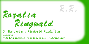 rozalia ringwald business card